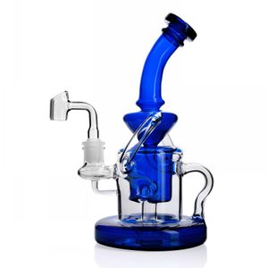 Narghilè Bong in vetro per acqua Recycler Heady Glass Dab Rig Soffione doccia Perc Smoke Water Pipe Fab Egg Bong Oil Rig con giunto da 14 mm