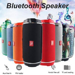 Hot TG116 Double Horn Cloth Net Bluetooth Trådlös högtalare Mini Portable Speaker Support TF-kort Handfri MIC stereo för mobiltelefon 2019