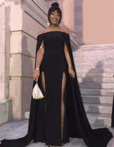 Простое черное сексуальное длинное раскрывающееся африканское вечернее платье Тропические женские вечерние платья Made in China