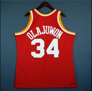 Uomini personalizzati giovani donne vintage hakeem olajuwon 93 94 college basket jersey size s-4xl o personalizzato qualsiasi nome o maglia numero