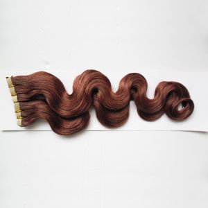 Hud väft Remy Tape In Hair Extensions 40st Tape In Human Hair Extensions Double Drawn Remy Human Hair Tape Extensions