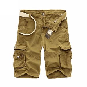 Verão homens camo cargas shorts algodão militar camuflagem masculino basculador board shorts homens moda roupas tamanho 29-40