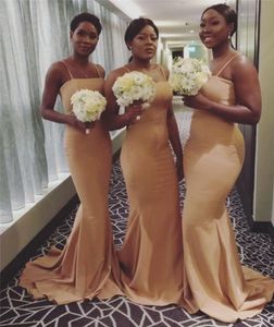 Południowoafrykańskie Nigeria Girls Druhna Suknie Długie Letnie Kraj Ogród Formalny Wedding Party Guest Honor Suknia Plus Rozmiar