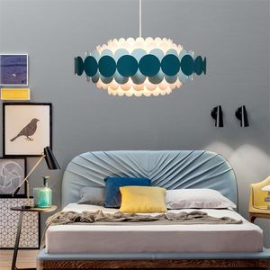 Lampadario a LED per soggiorno in metallo creativo nordico Semplice camera da letto per bambini Camera da letto Designer Lampadario rotondo per hotel
