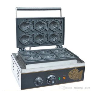 Beijamei Elektrikli 6 adet Küçük Balık Waffle Makinesi 110 V 220 V Taiyaki Makinesi Ticari Balık Kek Yapma Makineleri