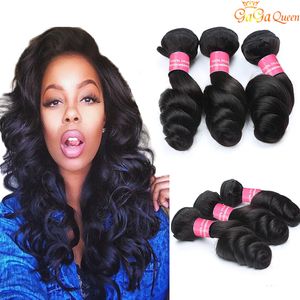 Gaga Queen Malaysian Loose Wave Virgin Hair 3 st Malaysian Loose Wave Human Hair Extensions Wet and Wavy Malaysian Hair