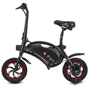 F-wheel D1 DYU Electric Bike Folding Design Smart Controlling 12 Inch Wheels 350W Motor 20km h Standard Edition - Black