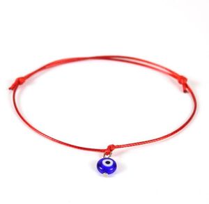 20 sztuk / partia Lucky Kabalh Red String Hamsa Bransoletki Niebieski Turecki Zły Oko Charms Kobiety Fatima Przyjaźń Biżuteria