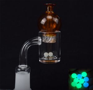 Quartz Banger OD 25mm Flat Top Domeless Chiodo al quarzo da 2 mm con tappo in carburo rotante a ciclone e perla Terp per bong dab rig