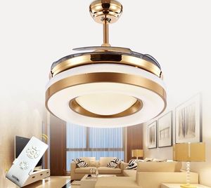 Dimming Remote Control 42inch LED Ceiling Fans Lights with Changeable Light Ceiling Fans 220V 110V for Home decor MYY