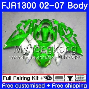 Kit för Yamaha FJR1300A 2001 2002 2003 2004 2005 2006 2007 2AAHM.39 FJR 1300 Grön Silver Hot FJR-1300 FJR1300 01 02 03 04 05 06 07 Fairings