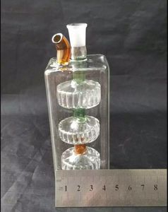 スクエアタイヤHookah Glass Bongsアクセサリー、ガラス喫煙パイプカラフルなミニマルチカラーハンドパイプベストスプーングラス