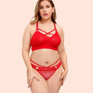 Thong Lady Fashion Women Plus Size 3XL Muslin Bra Set for Women Sexy Lingerie Underwear Push Up Bra Panty Garters J200376