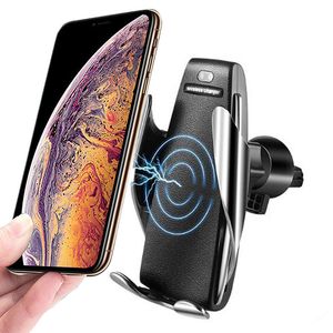 10W 빠른 무선 충전기 자동 클램핑 자동차 홀더 마운트 스마트 센서 iPhone Samsung Universal Phones에 대 한 충전