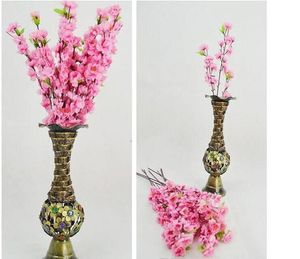 Simulated peach blossom Home Decor 60CM/24inch Artificial Branches Of Peach Cherry Blossom Silk Flowers Home Wedding Decoration Flower