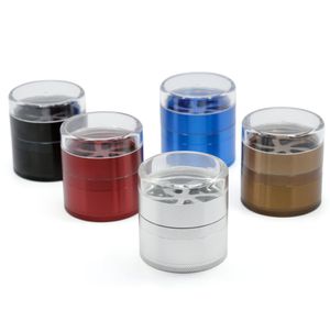 The latest smoking 63X66MM size a variety of styles and colors five-layer aluminum alloy petal fan-shaped smoke grinder