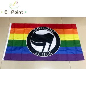 안티 Homophobia Aktion Falg 3 * 5 피트 (90cm * 150cm) 폴리 에스테르 깃발 배너 장식 비행 집 정원 플래그 축제 선물