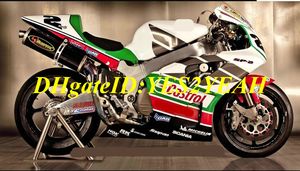 Motorcykel Fairing Kit för Honda VFR1000RR 00 01 04 06 VFR 1000 SP1 2000 2006 ABS Vitgröna Röda Fairings Set + Gåvor HW17