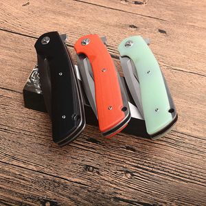 Special Offer 3 Handles Color Flipper Folding Knife 440C Satin Drop Point Blade G10 Handle Outdoor Camping Survival Rescue Knives