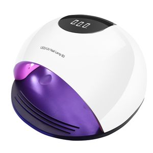 80 W Lâmpada UV de Alta Potência Secador de Unhas de Secagem Rápida Com Temporizador E Sensor de Luz de Gel Para Curar Todos Os Tipos De Esmaltes