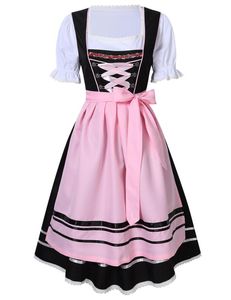 Kostümzubehör Damen Oktoberfest Dirndl Taverniere Festival Karneval Verkleidung Kurz 3PC Kellnerin Biermädchen Mädchen Kostüm