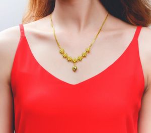 2020 jóias Partido Brandnew 18 '' Fashion banhado a ouro Mulheres presentes senhora meninas clavícula cadeia colar de pingente coração