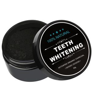 Tänder Whitening Pulver Natural Organic Activated Charcoal Bambu Tandkräm Plaque Tartar Daglig användning Avlägsnande Kaffe fläckar