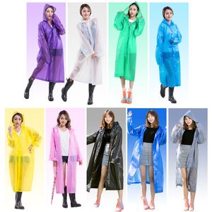 1 PC Długie płaszcze przeciwdeszczowe nie jednolite uniwersalny płaszcz wodną wodoodporną wycieczkę Raincoat Portable Eva Dorosłych Rainwear