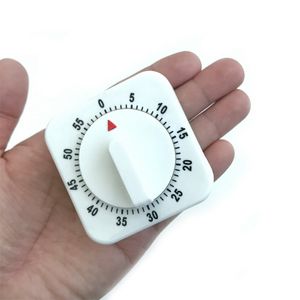 60 Minutes Kitchen Timers Count Down Alarm Reminder Household Cooking Timer White Square Baking Mechanical Mini Clocks BH2105 TQQ