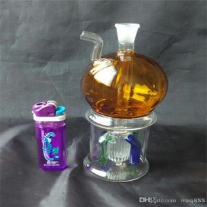 On the four round belly claw glass hookah Wholesale Glass bongs Oil Burner Glass Water Pipes Rigs Smoking Free