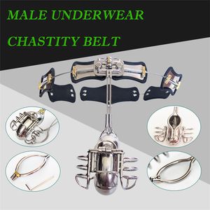 Manufacturer Chastity Devices Direct Sale Stainless Steel Male Underwear Chastity Belt Cages Cock Cage Penis Lock Adult Game
