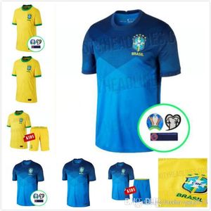 Wholesale custom brazil jersey for sale - Group buy 20 Brazil Home away G Jesus Soccer Jersey Brazil Yellow blue P COUTINHO MARCELO Football shirt Uniforms custom made