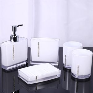 5 Teile/satz Bad Lieferungen Waschen Set Familie Badezimmer Zubehör Acryl Zahnbürste Halter Set A273f