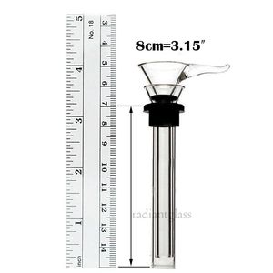 Glass Slider Stem Funnel Hand Blown With Handle Manufacture Cheap Bowl Vase Bong downstem for water pipe hookahs