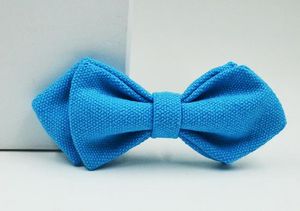 Kids girl boy Cotton Canvas 2 layers Bow Ties Children Teenage Necktie for formal events Fancy Dress Party wedding fashion Accessories