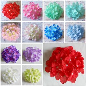 Flores Artificiais Moda Hortênsia Cabeças de Flor Decoração de Festa de Casamento Suprimentos Simulação Cabeça de Flor Falsa Decorações de Casa T10I0019