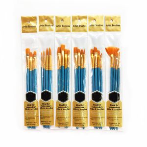 Wholesale drawing paint brushes for sale - Group buy Craft Tools Wooden Handle Portable Oil Painting Brushes Drawing Art Supplie Drawing Pen Nylon Hair Aluminum Tube Artist Paint Brush