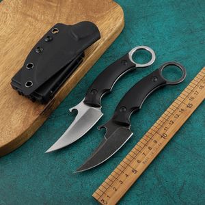 Tactical knife D2 full Tang steel handle fixed blade paper cutter tactical hunting and survival outdoor G10 handle camping self-defense mult