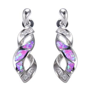 10 par trendiga silverpläterade örhängen vrider många färger opalit opal för kvinnor fest present smycken