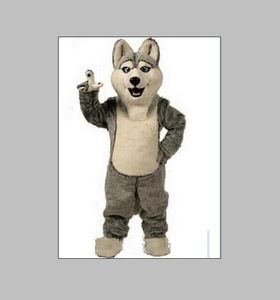 2020 Outlet fabrycznych Husky Dog Maskotki Kostium Dorosłych Postać z kreskówek Mascotta Mascotte Strój Garnitur Fancy Dress Party Carnival Costume