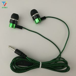 Common Cheap Creamance Sale Serpentine Weave Braid Cable Hearset Ушники наушники Ушные наушники Прямые продажи производителей Blue Green