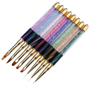 Nail Art Dotting Tools Penna Pennello Gel UV Pennelli per smalto Disegno Pittura Punti Penna Accessori per manicure Nail Design Nagels Spulletjes