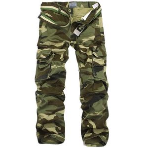 Camouflage Pants Men Multi Pocket Cotton Military Cargo Camo Pants Pantalon Homme Mens Streetwear Overalls Army Track Trousers CX200729