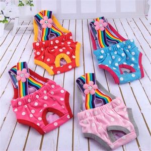 4 cores bonito macacãozinho cão underwear ajustável Pet Pants Dog Physiological Panty Feminino Pet fisiológicas com Strap