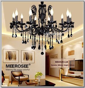 Lustre moderno luminária de iluminação interior vintage preto ferro forjado lâmpadas de pingente de cristal suspensão para sala de estar quarto decoração home