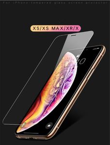 Nadaje się do iPhone X Harted Glass Glass Phone Cell Protector Film 0.33mm 2.5d 9H Pakiet papierowy
