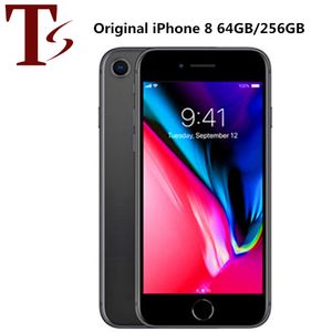 Renoverad Original Apple iPhone 8 4,7 tum fingeravtryck iOS A11 HEXA Core 2GB RAM 64/256 GB ROM 12MP OLOCKED 4G LTE MOBILEFON 6PCS
