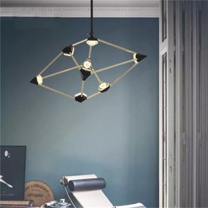 Luci moderne a LED Lampadario Minimalista Rombo Atmosferica Illuminazione domestica creativa Lampade a sospensione Nord Europa Lampade da camera da letto