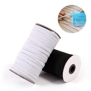 200 Yards Length 0.12 Inch Width Braided Elastic Band Cord Knit Band for Sewing DIY Mask Bedspread Elastic