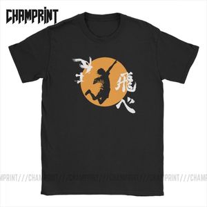 Rolig Haikyuu Karasuno Hinata Smash T-tröja Män Bomull T Shirt Anime Bokuto Oya Manga Volleyboll Kortärmad Tees MX200611